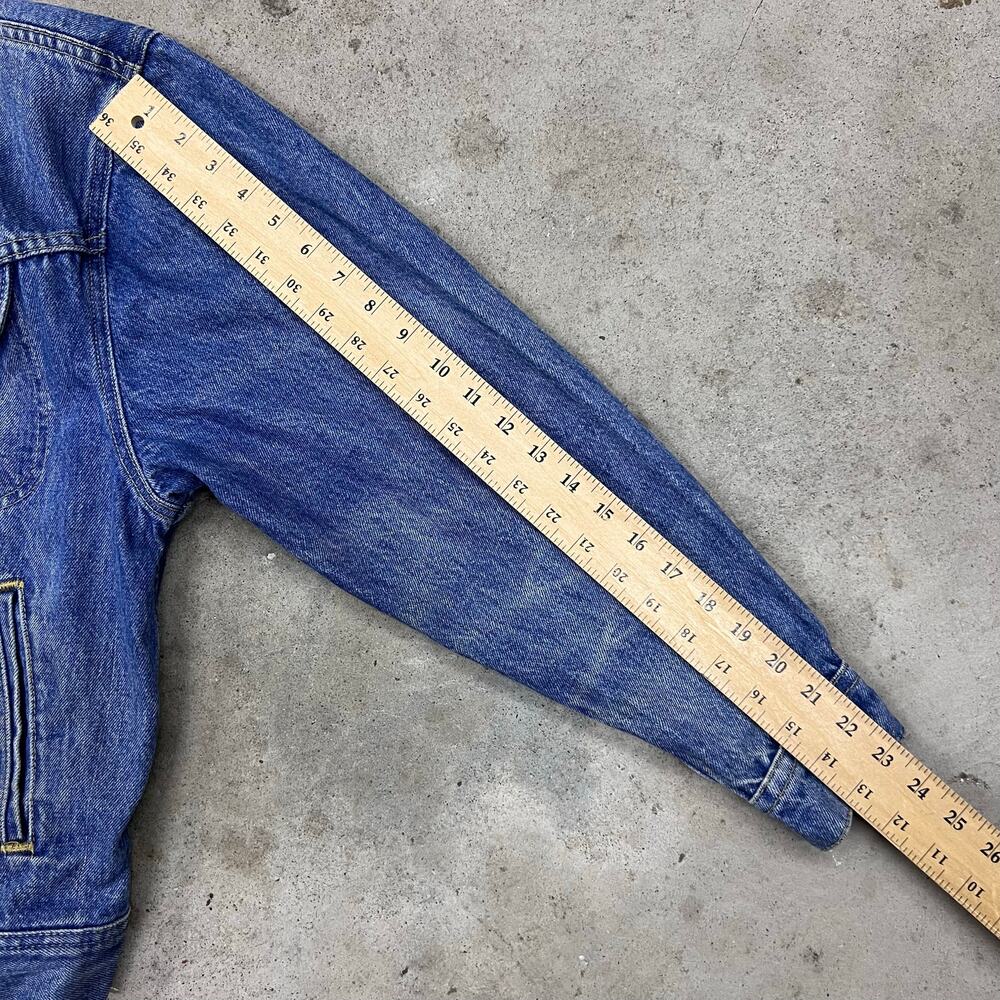 Vintage Lee Riders Blue Denim Jacket USA Made Mens M Wmns XL Jean Trucker 80s - Picture 14 of 16